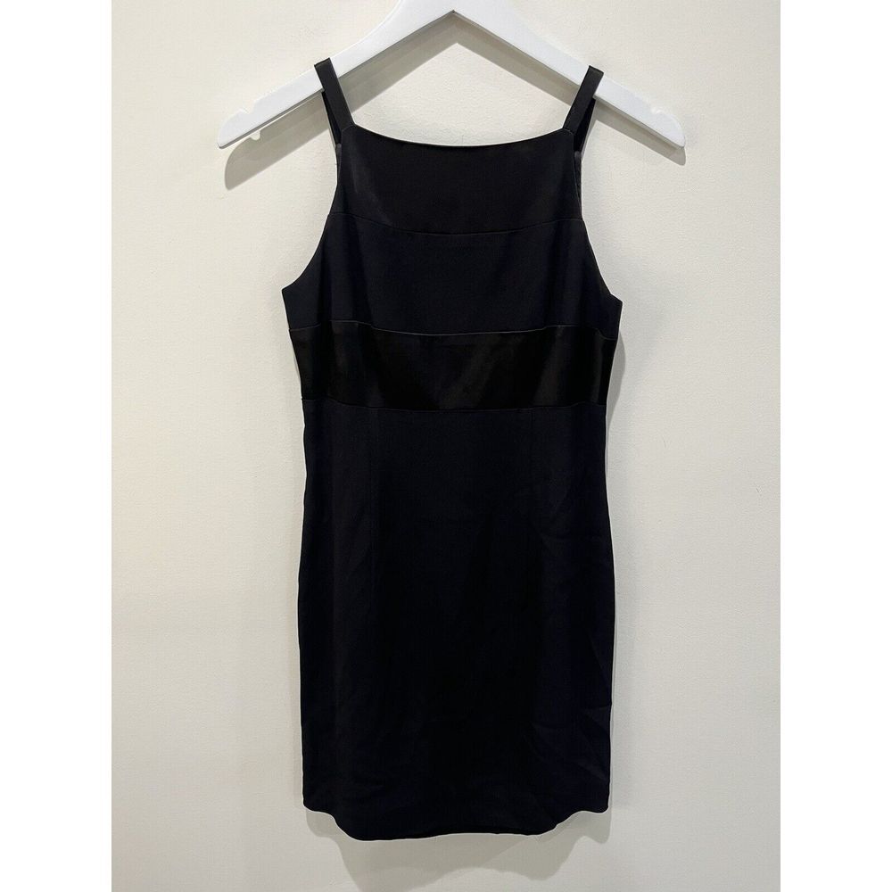 Vtg DAVE & JOHNNY Dress sz 4 Black Evening Cocktail Party Sheath Whimsigoth‎